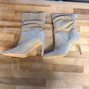 PrettyLittleThing Taupe Heeled Boots
